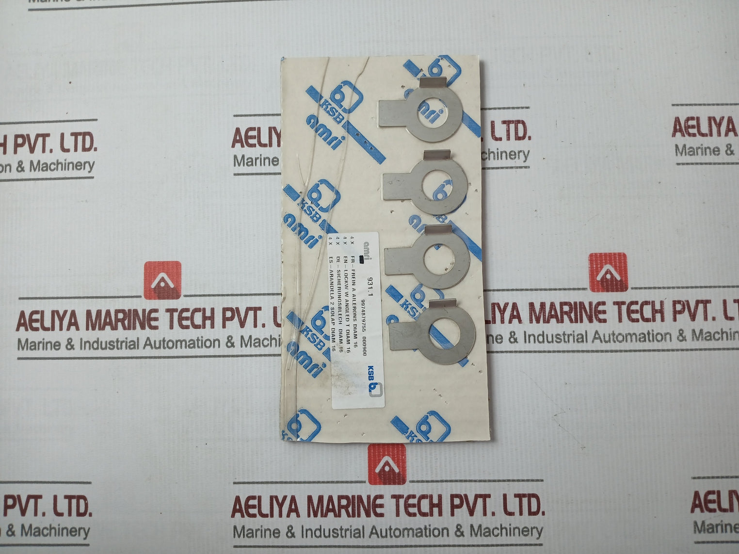 Ksb 9974879755 Washer 4 X En-lockw W Angled T Diam 14
