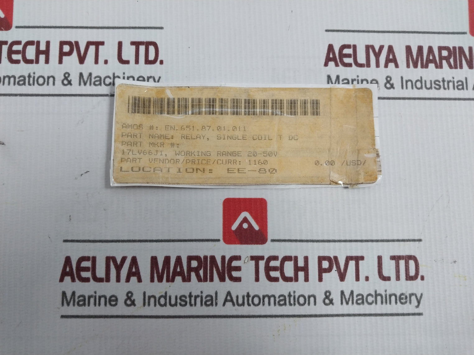 General Electric 17Lv66J1 Relay Assembly Cs58 20-50 Volt Ee-80