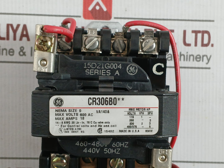 General Electric Cr306B004 Magnetic Starter