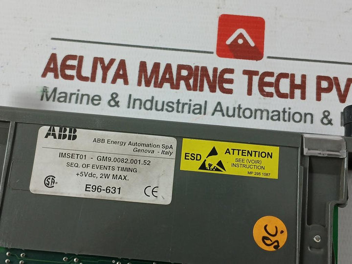 Abb Imset01 Seq. Of Events Timing Module