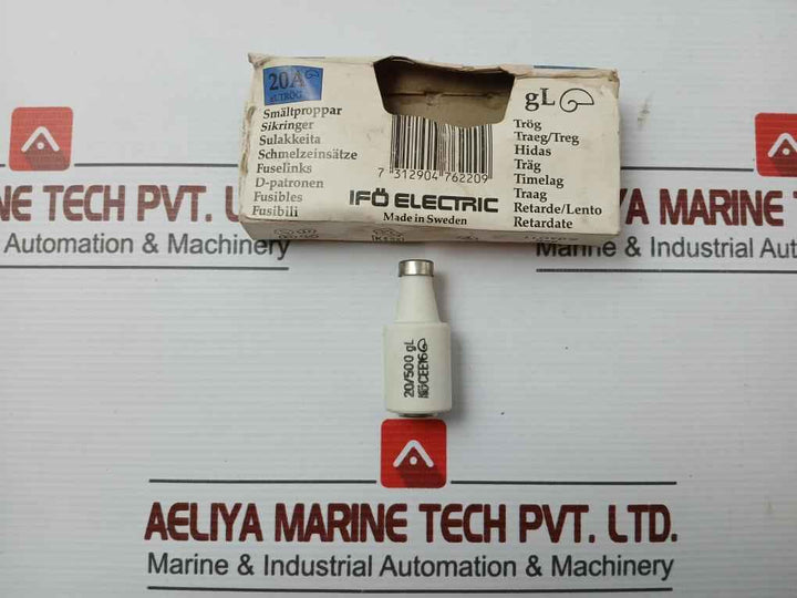 20A - 20/500 Gl Brand Ifo Electric Diazed Time Lag Fuse Link (1 Packet = 5 Pieces)