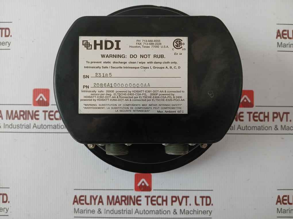 20B6A100000000Aa Pressure Gauge Assembly 0 To 10 Kpsi Hdi