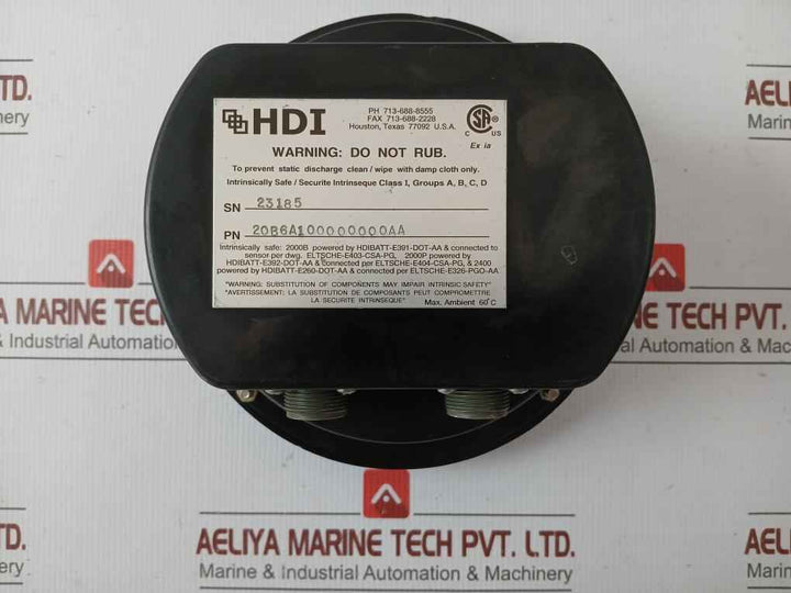 20B6A100000000Aa Pressure Gauge Assembly 0 To 10 Kpsi Hdi