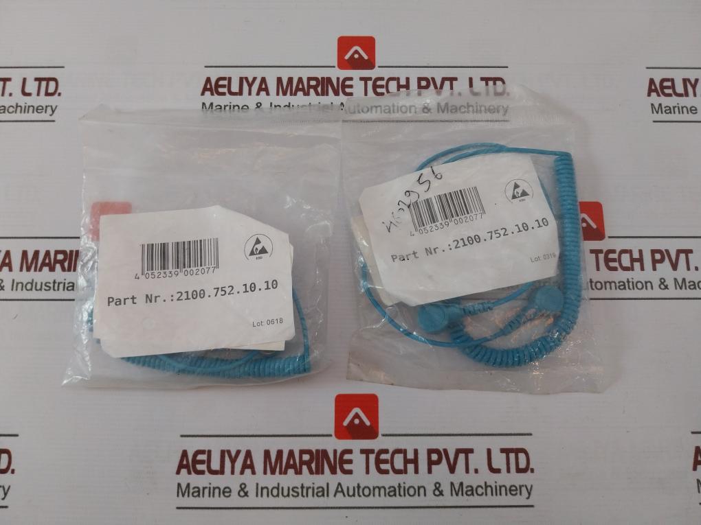 2100.752.10.10 Wristbands Coil Cord Cable 250Vac 1MΩ