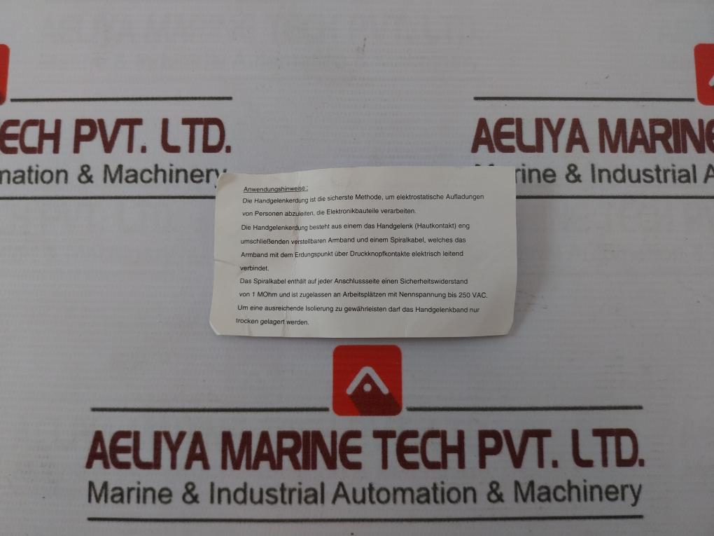 2100.752.10.10 Wristbands Coil Cord Cable 250Vac 1MΩ