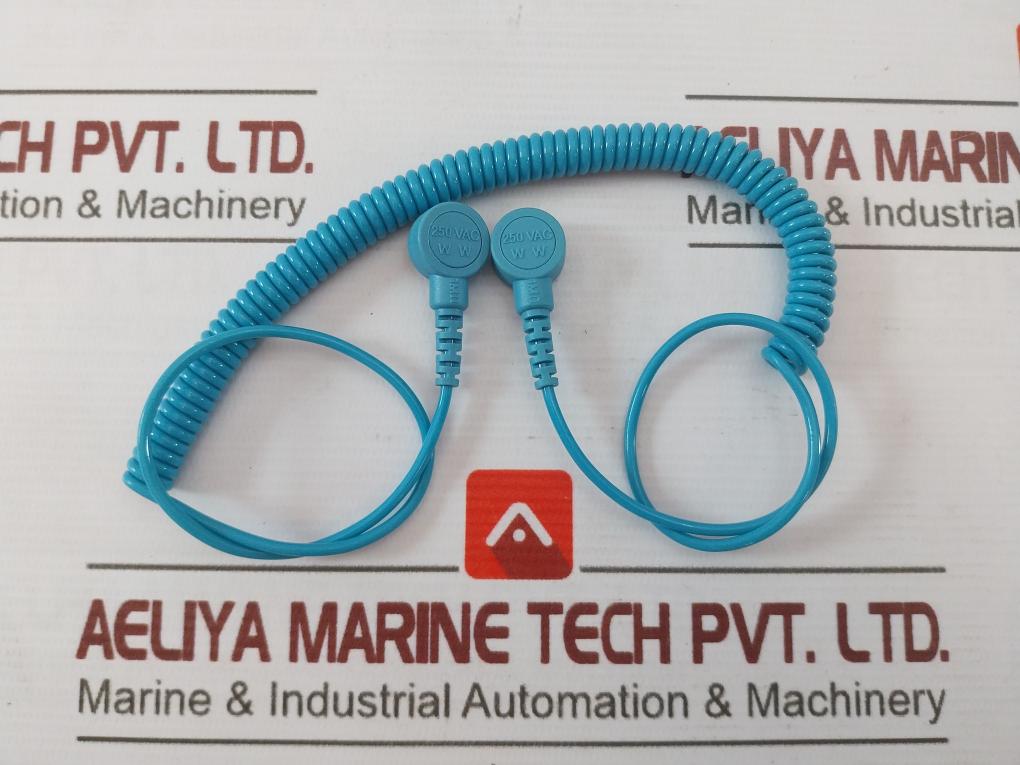 2100.752.10.10 Wristbands Coil Cord Cable 250Vac 1MΩ