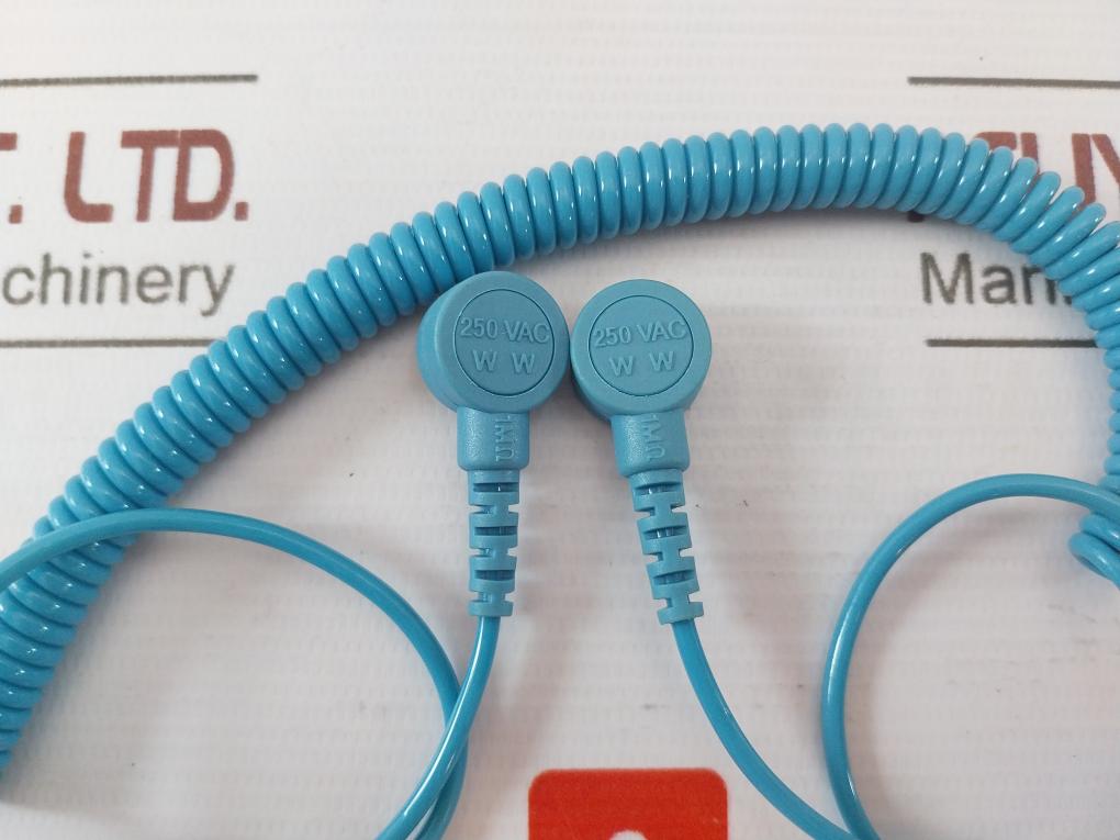 2100.752.10.10 Wristbands Coil Cord Cable 250Vac 1MΩ