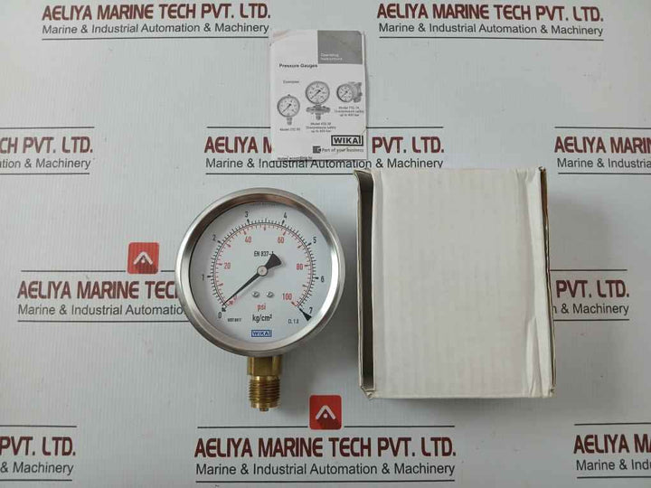 212.53.100 Pressure Gauge 0 To 100 Psi-7 Kg/Cm2 Wika