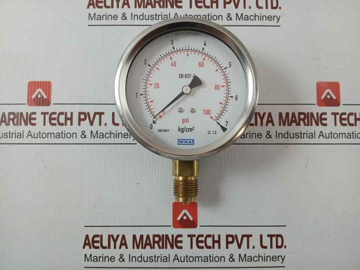 212.53.100 Pressure Gauge 0 To 100 Psi-7 Kg/Cm2 Wika