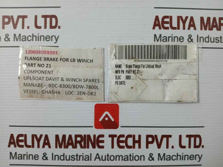 21 Brake Flange For Lifeboat Winch Bdw-7800L