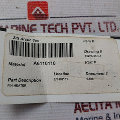 220V 1Kw Electric Fin Heater A6110110