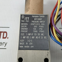 225P1Cc3-835 Itt Neo-dyn 125/250 Vac Pressure Switch