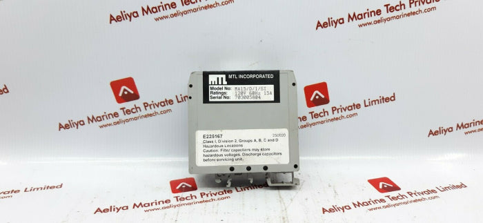 Mtl Incorporated Ma15/D/1/Si 120V 60Hz 15A