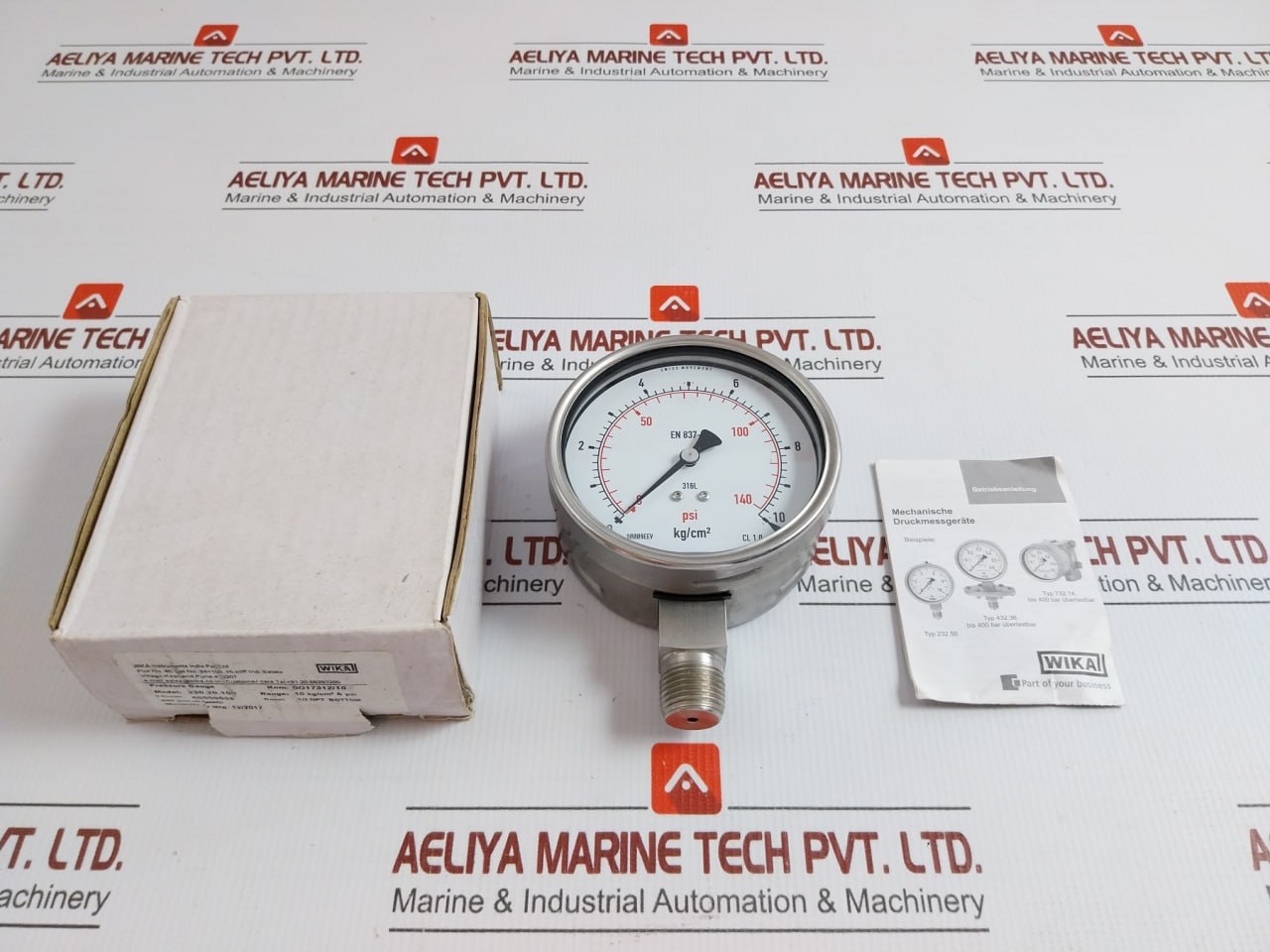 230.20.100 Pressure Gauge 0 To 140 Psi/0 To 10 Kg-cm2 Wika – Aeliya ...
