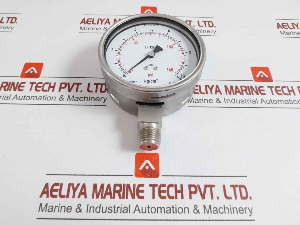 230.20.100 Pressure Gauge 0 To 140 Psi/0 To 10 Kg-cm2 Wika