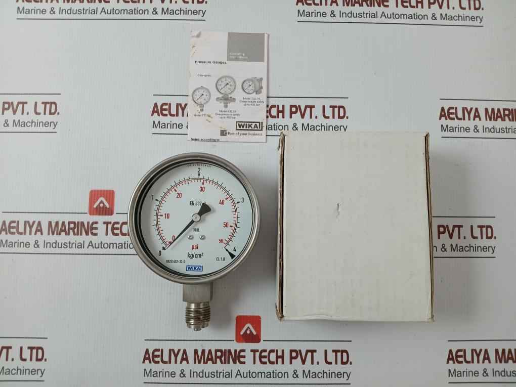 230.20.100 Pressure Gauge 0 To 56 Psi 0 To 4 Kg/Cm2 Wika