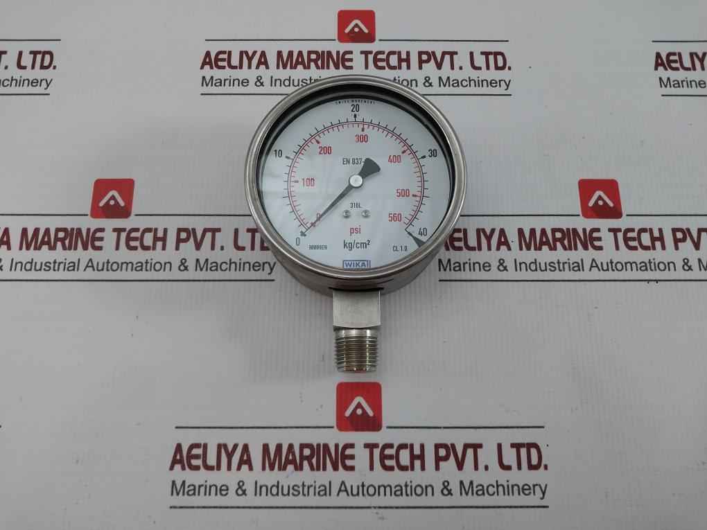 230.20.100 Pressure Gauge 40 Kg/Cm2 & Psi Wika