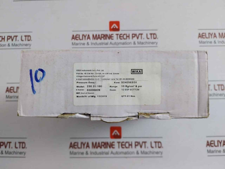 230.20.160 Pressure Gauge 0 To 140Psi-10 Kg/Cm2 Wika
