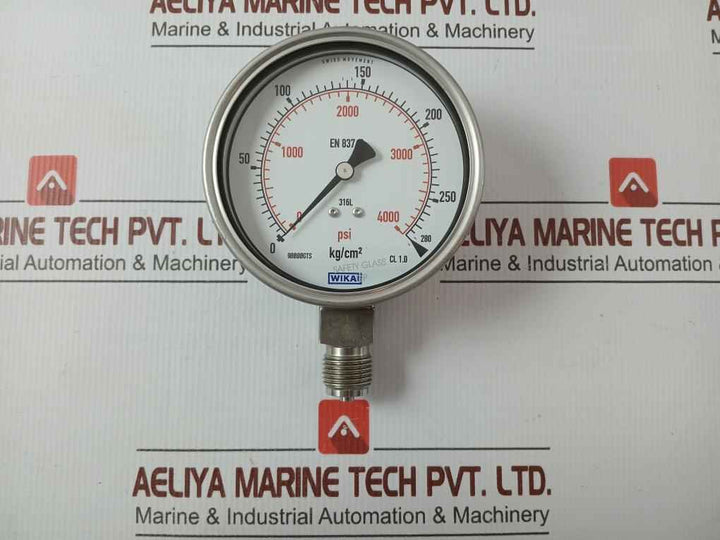 232.50.100 Bourdon Tube Pressure Gauge 280 Kg/Cm2 & Psi Wika