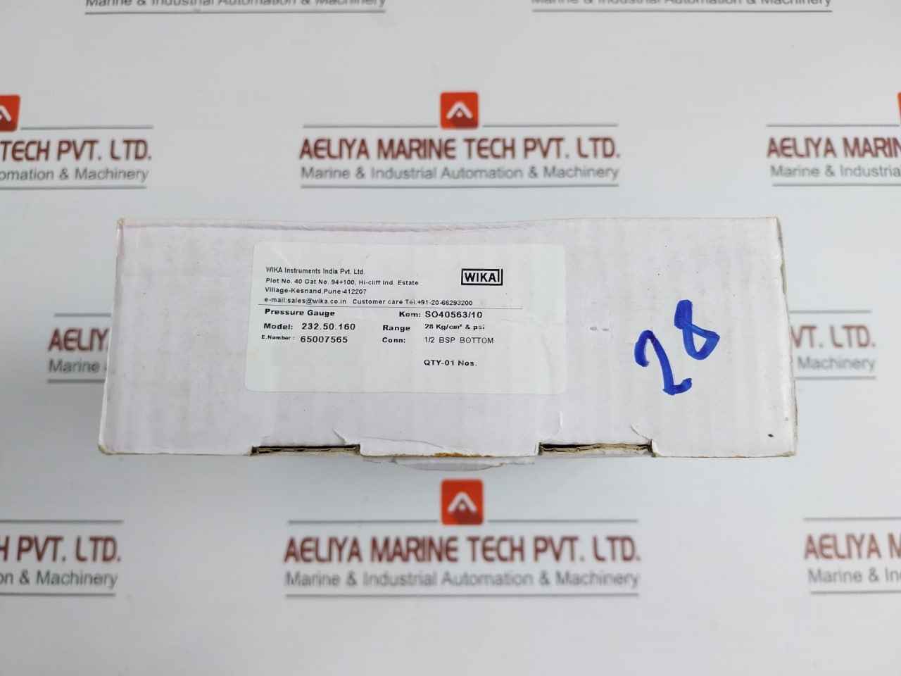 232.50.160 Pressure Gauge 0-28 Kg/Cm2 & Psi Wika