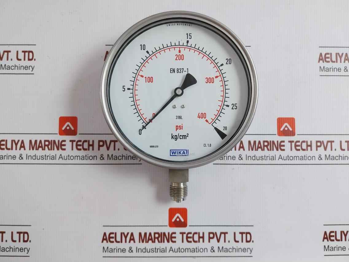 232.50.160 Pressure Gauge 0-28 Kg/Cm2 & Psi Wika