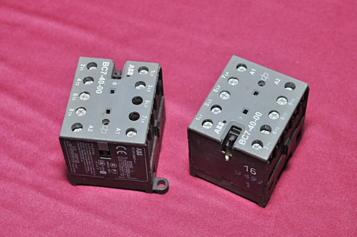 Lot of 3X Abb Bc7-40-00 16a,600 Vac Mini Contactor