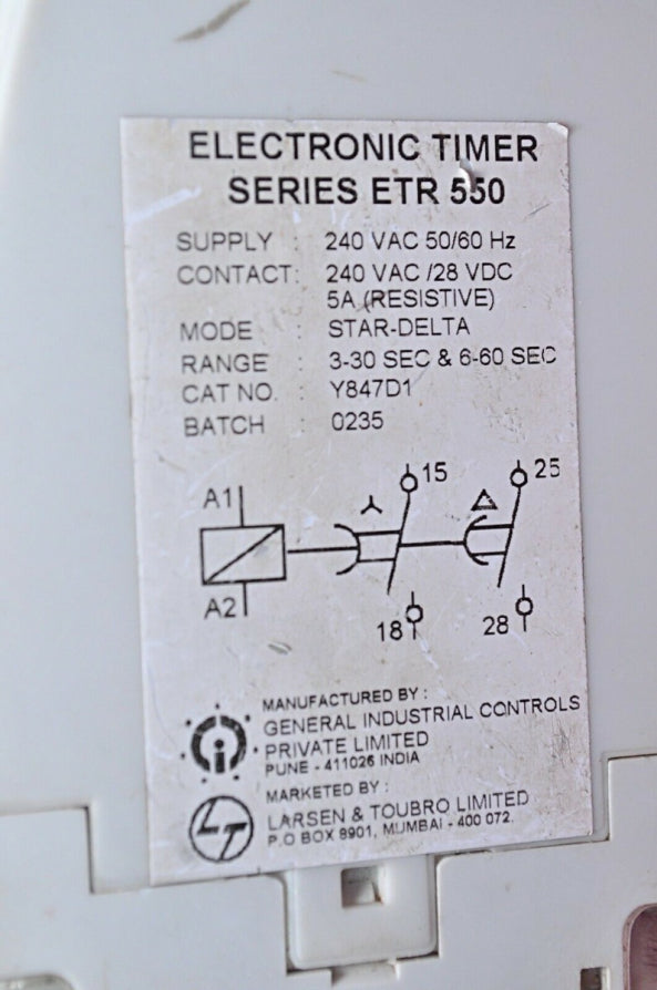 Gic etr 550 electronic timer