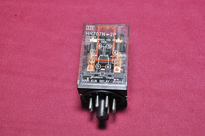 Lot of 2X HR Relay Omron HR707N-2P 250 VAC/28VDC 10A