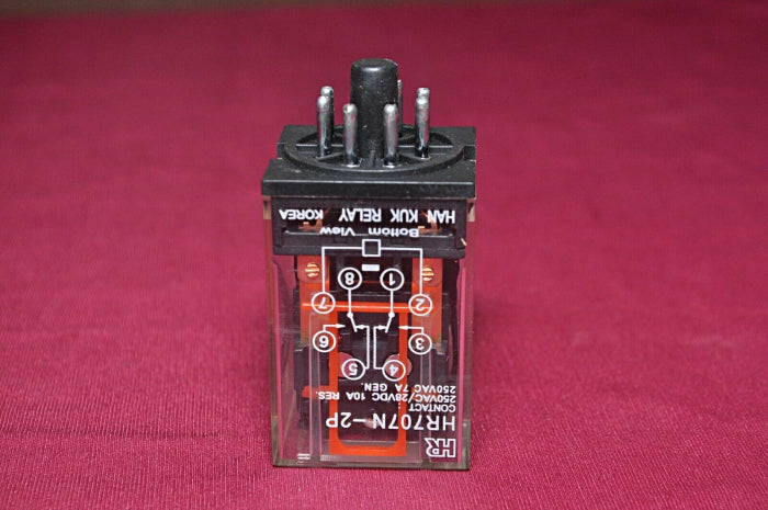 Lot of 2X HR Relay Omron HR707N-2P 250 VAC/28VDC 10A