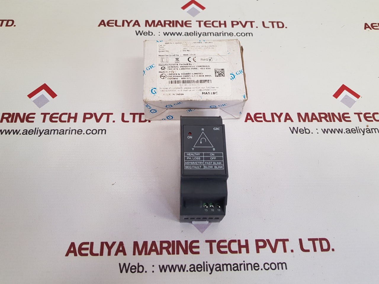 GIC MA51BC Phase And Voltage Control Relay Rev: R017/V014 - Aeliya Marine Tech