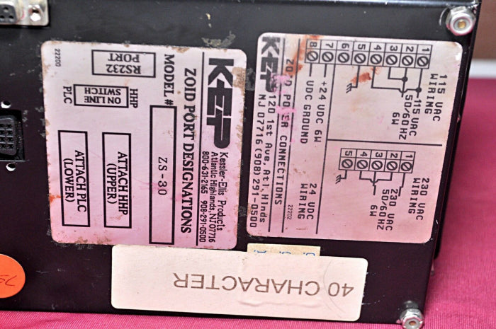 Kessler-ellis Zs-30 Plc Interface Controller