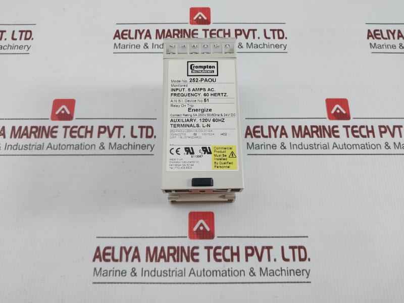 252-paou-lsbx-c6-dg-d1-ea Protector Trip Relay Crompton