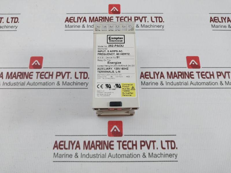 252-paou-lsbx-c6-dg-d1-ea Protector Trip Relay Crompton