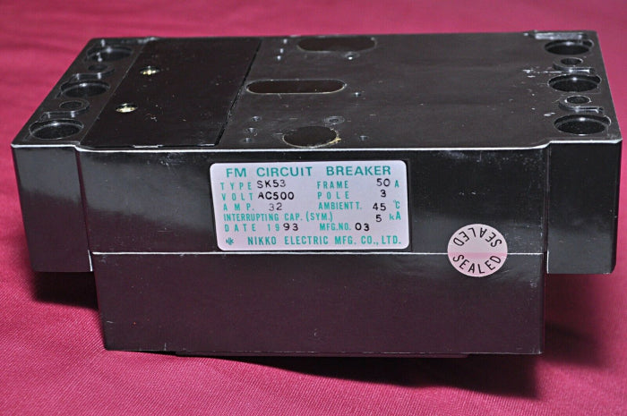 Nikko Electric Sk53 Fm 50A Circuit Breaker 500V 32A Nke-4245