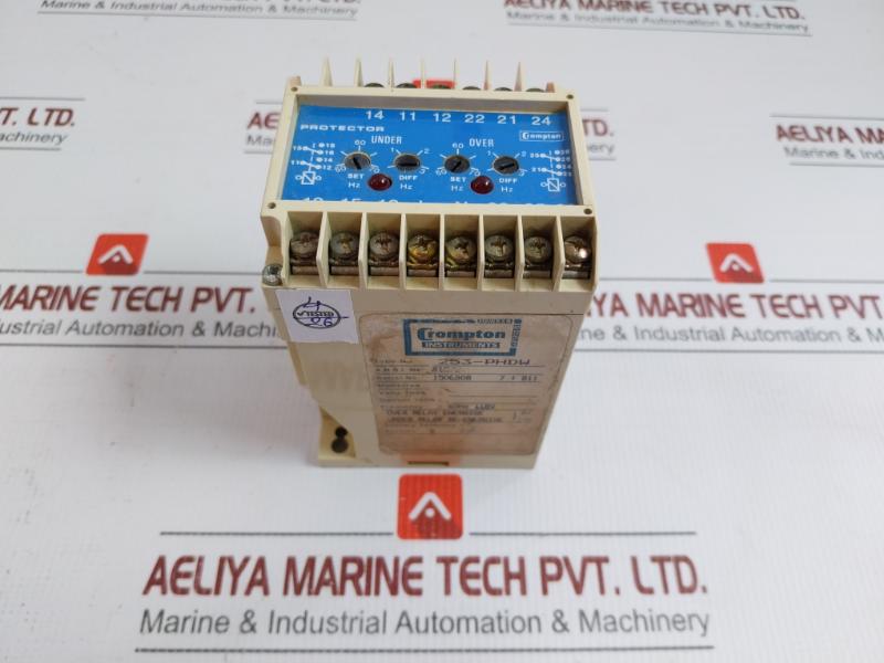 253- Phdw Protector Trip Relay 5A 250V Ac 50/60Hz & 24V Dc Crompton Instruments