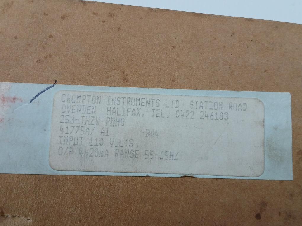 253-thzw-pmhg Self-powered Frequency Transducer 45-65Hz Crompton Instruments