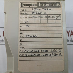 253-thzw-pmhg Self-powered Frequency Transducer Crompton Instruments