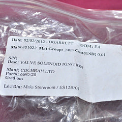 Asco 6695/20 ignition solenoid valve