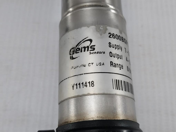 2600Bgf1519M3Ga Pressure Sensor Range - 0 To 15 Psig Gems Sensors 4-20 Ma