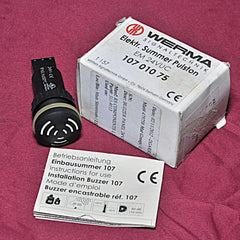 Werma 10701075 Black Panel Mount Buzzer