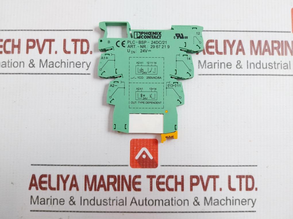 29 67 21 9 Relay Terminal Block With Screw Connection 250Vac/6A Phoenix Contact