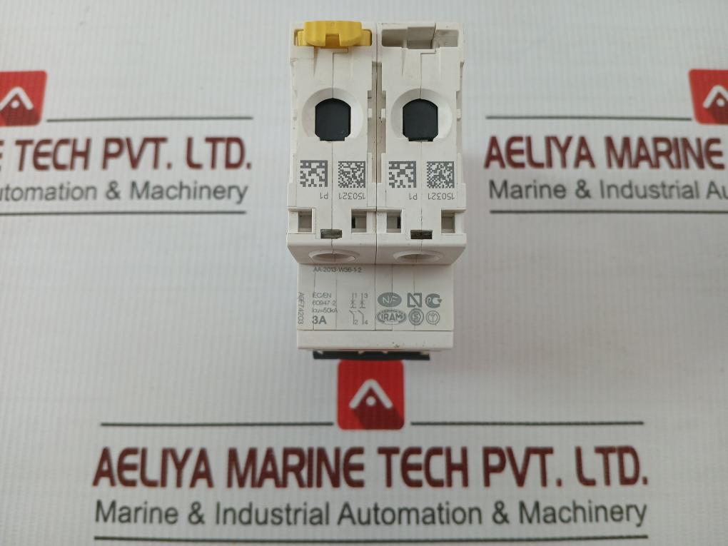 2 Pole Circuit Breaker 50/60Hz 3A Schneider Electric Ic60N A9F74203