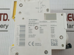 2 Pole Circuit Breaker 50/60Hz 3A Schneider Electric Ic60N A9F74203