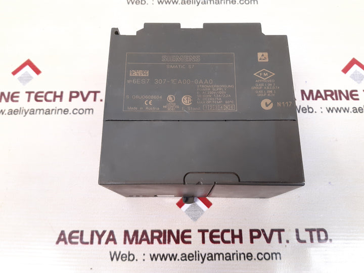 Siemens 6Es7 307-1Ea00-0Aa0 Power Supply Dc 24V Ac 230V/120