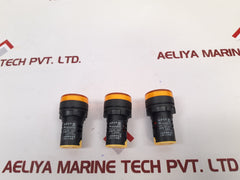 Lot of 3X Apt AD16-22D/S31 Yellow Led Signal Light AC 220V