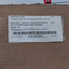 Gon Petro 6A-0348 Aisi 316 Stainless Steel Gasket Ring 100280