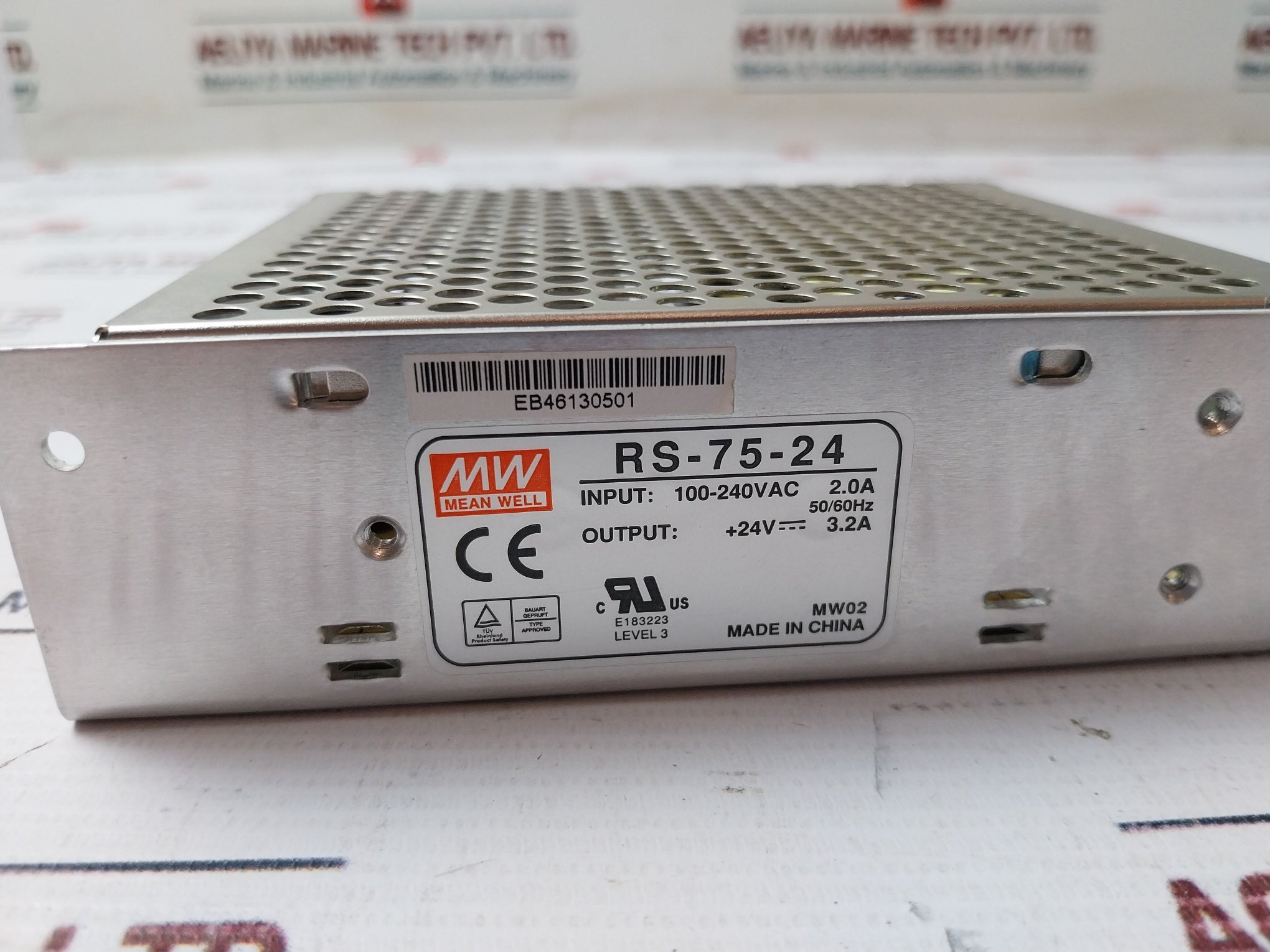 Mean Well Rs-75-24 Power Supply 100-240Vac 2.0A 50/60Hz