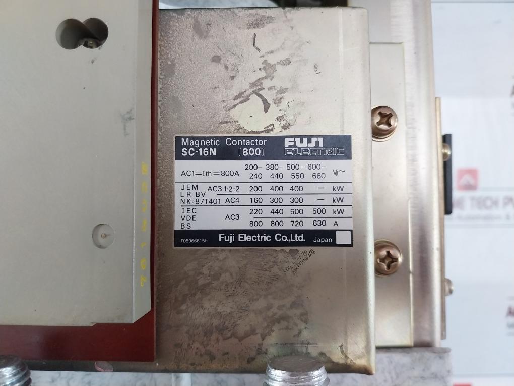 3-Pole-Magnetic-Power-Contactor-Fuji-Electric-Sc-16n-800-100-127vac-50-60hz-12