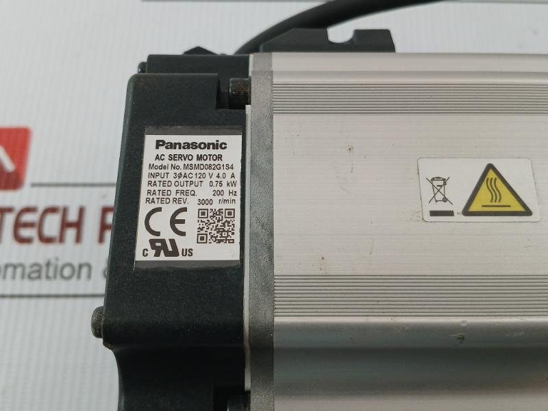 3-phase Ac Servo Motor Msmd082G1S4 Panasonic 0.75Kw 3000Rpm 120V