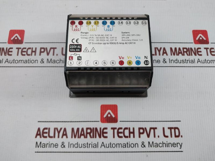 3-phase Digital Multifunction Meter 230V Ac, 50Hz Multispan Avf 19N